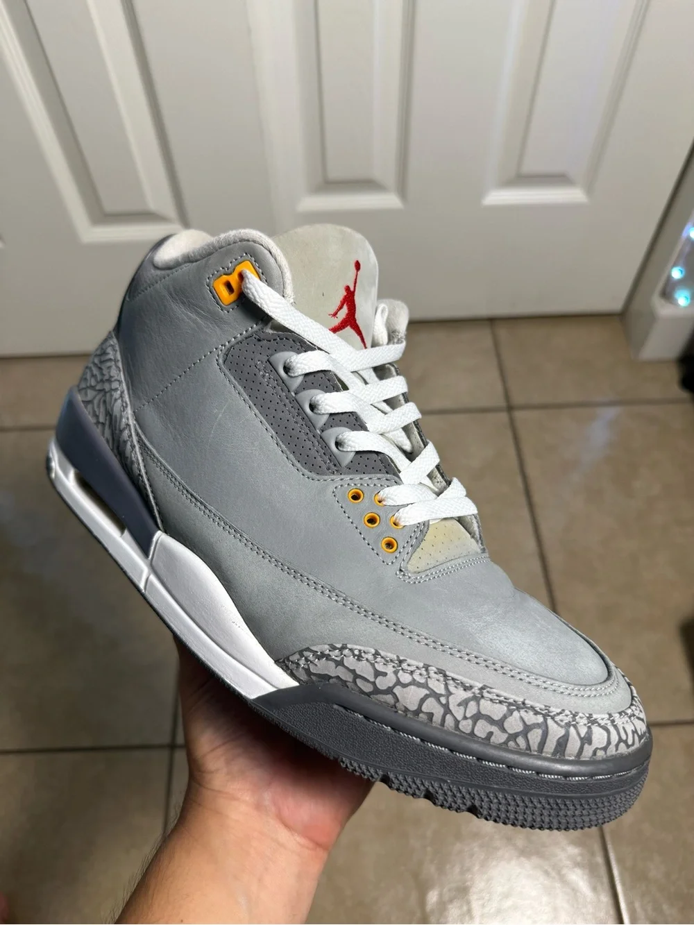 Jordan Air Jordan 3 Retro Cool Grey Silver/Orange 2021 CT8532-012 Men SIZE 12M